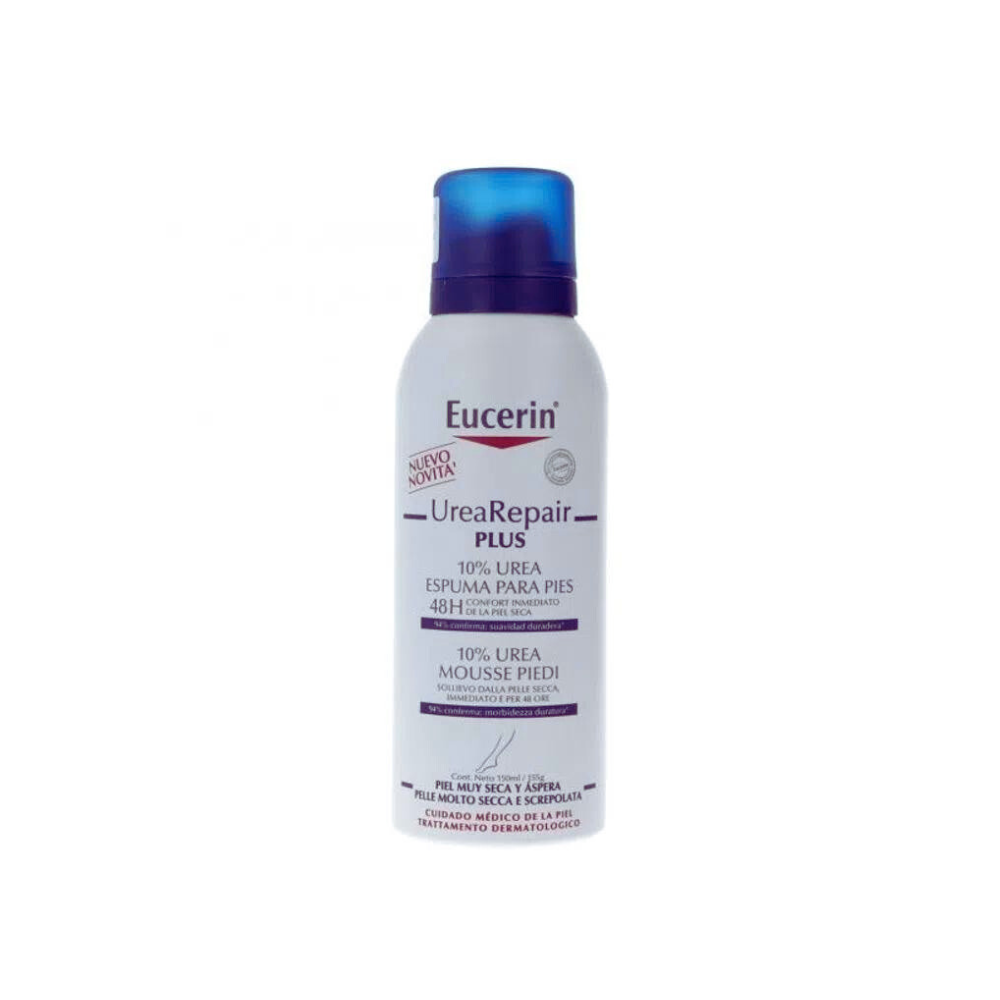 Spuma de curatare pentru picioare cu Uree 10% UreaRepair Plus, 150 ml, Eucerin