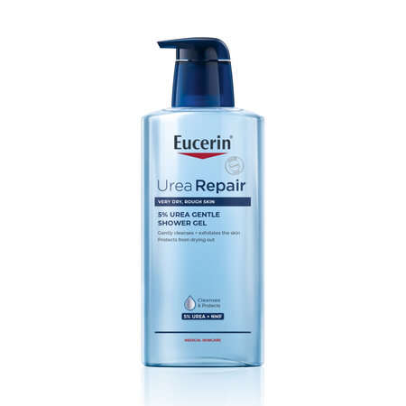 Gel de dus reparator cu 5% Uree UreaRepair Plus, 400 ml, Eucerin