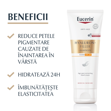 Crema de maini corectoare  SPF30 Hyaluron Filler + Elasticity, 75 ml, Eucerin 712776