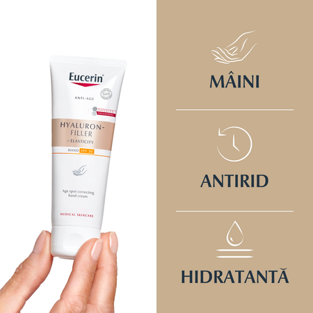 Crema de maini corectoare  SPF30 Hyaluron Filler + Elasticity, 75 ml, Eucerin 712775