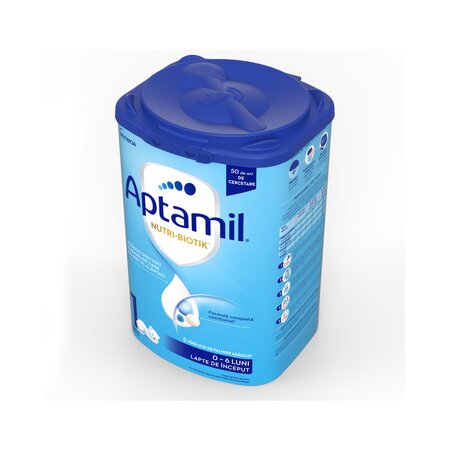 Lapte praf Nutri-Biotik 1, 0-6 luni, 800 g, Aptamil 816701