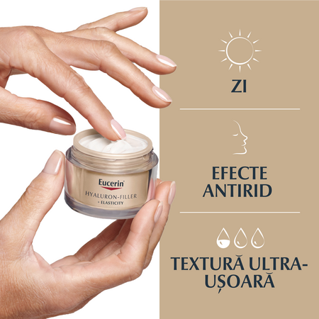 Crema de zi SPF15 Hyaluron Filler Elasticity, 50 ml, Eucerin 712895