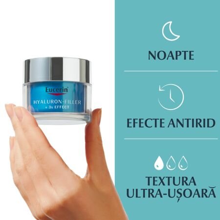 Booster de hidratare de noapte Hyaluron Filler, 50 ml, Eucerin 712687