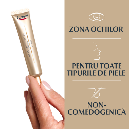 Crema de ochi SPF20 Hyaluron Filler + Elasticity, 15 ml, Eucerin 712830