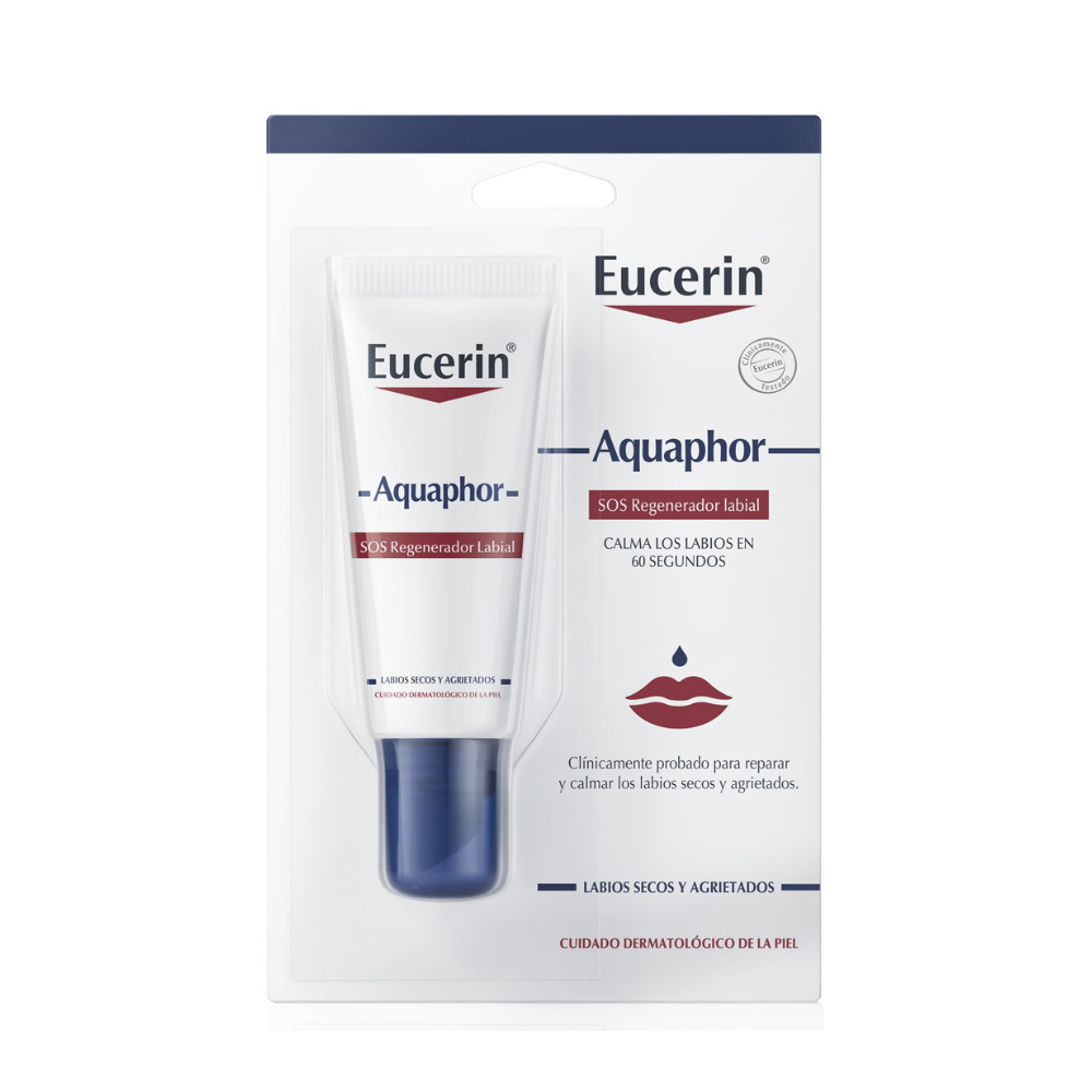 Crema regeneratoare pentru pielea uscata a buzelor Aquaphor, 10 ml, Eucerin