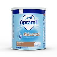 Lapte praf fara lactoza, 0 luni+, 400 g, Aptamil
