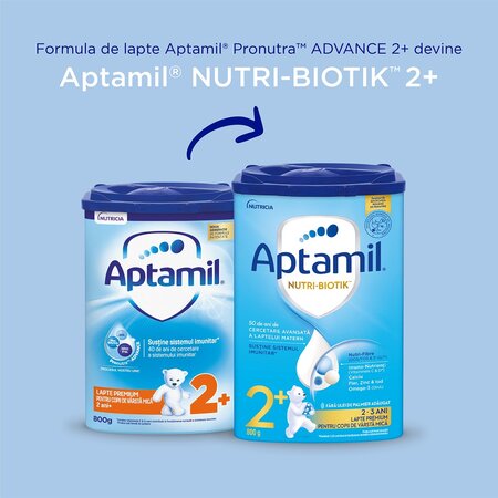 Lapte praf Nutri-Biotik 2+, 2-3 ani, 800 g, Aptamil 511796