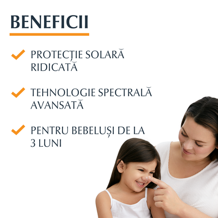 Lotiune de corp cu SPF50+ pentru copii Dry Touch, 200 ml, Eucerin 712716