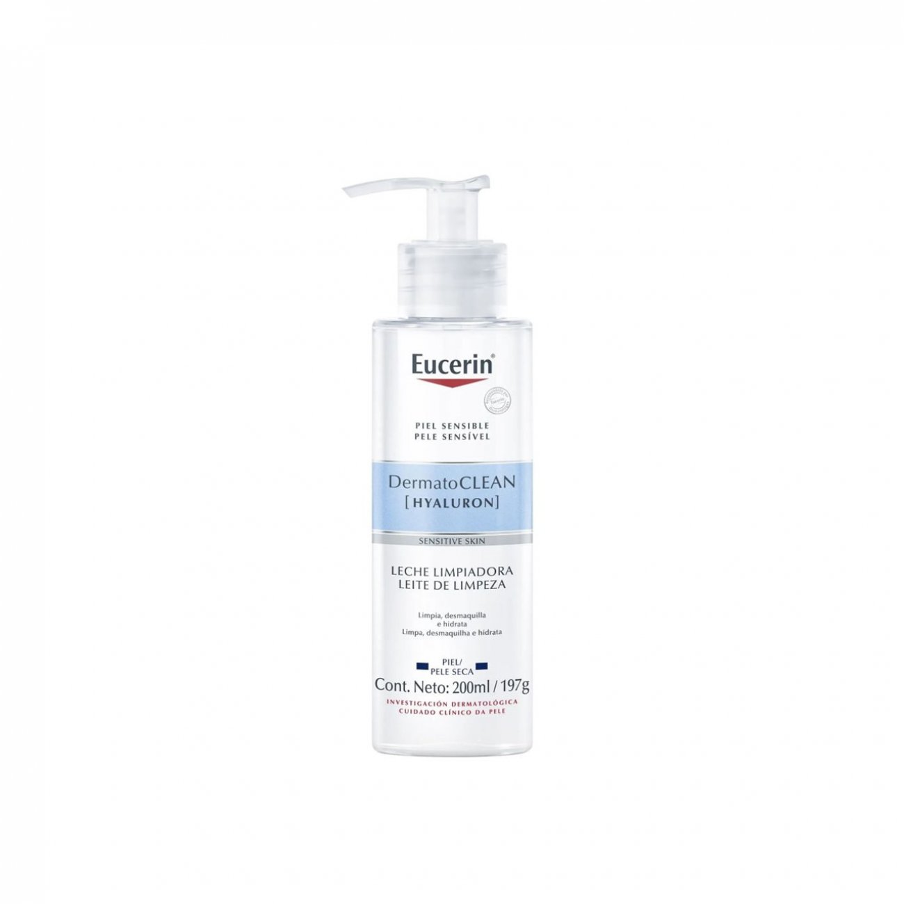 Lapte pentru curatare faciala DermatoClean, 200 ml, Eucerin