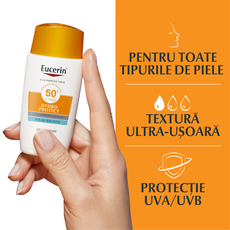 Crema de fata cu SPF50+ Hydro Protect, 50 ml, Eucerin 712911