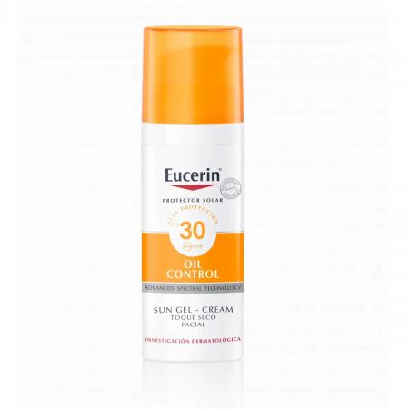 Crema gel cu protectie solara cu efect de control al sebumului SPF 30+ Sun Protection, 50 ml, Eucerin