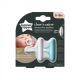 Suzeta de noapte Closer to Nature Breast like Soother, 6-18 luni, 2 bucati, Albastru/ Alb, Tommee Tippee 453192