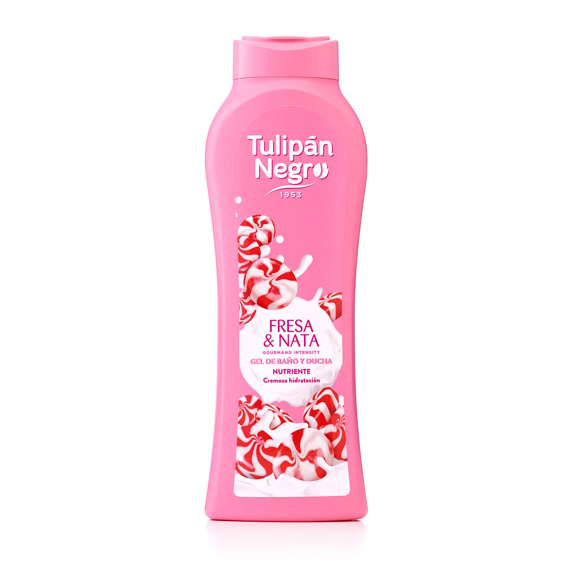 Gel Dus Fresa Y Nata Negro, 650 ml, Tulipan