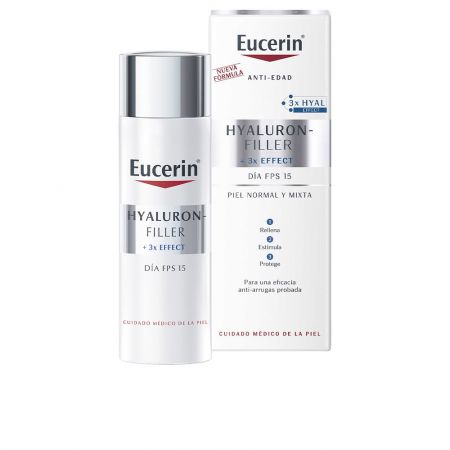 Crema de zi pentru ten normal si mixt cu efect triplu anti-imbatranire Hyaluron Filler, 50 ml, Eucerin