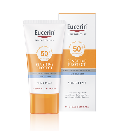 Crema de fata pentru ten sensibil cu SPF50+, 50 ml, Eucerin 712762