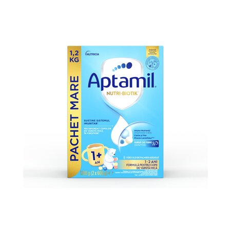 Lapte praf Nutri - Biotik 1+, 1-2 ani, 2 x 600 g, Aptamil 790831