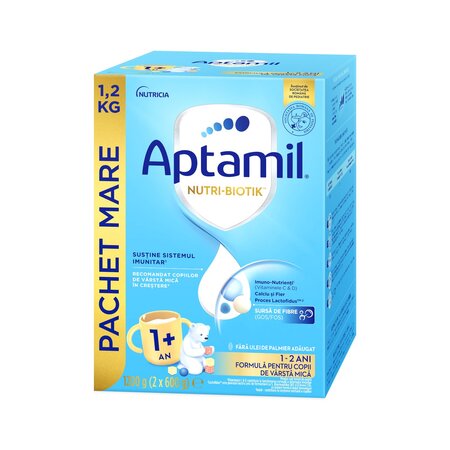 Lapte praf Nutri - Biotik 1+, 1-2 ani, 2 x 600 g, Aptamil