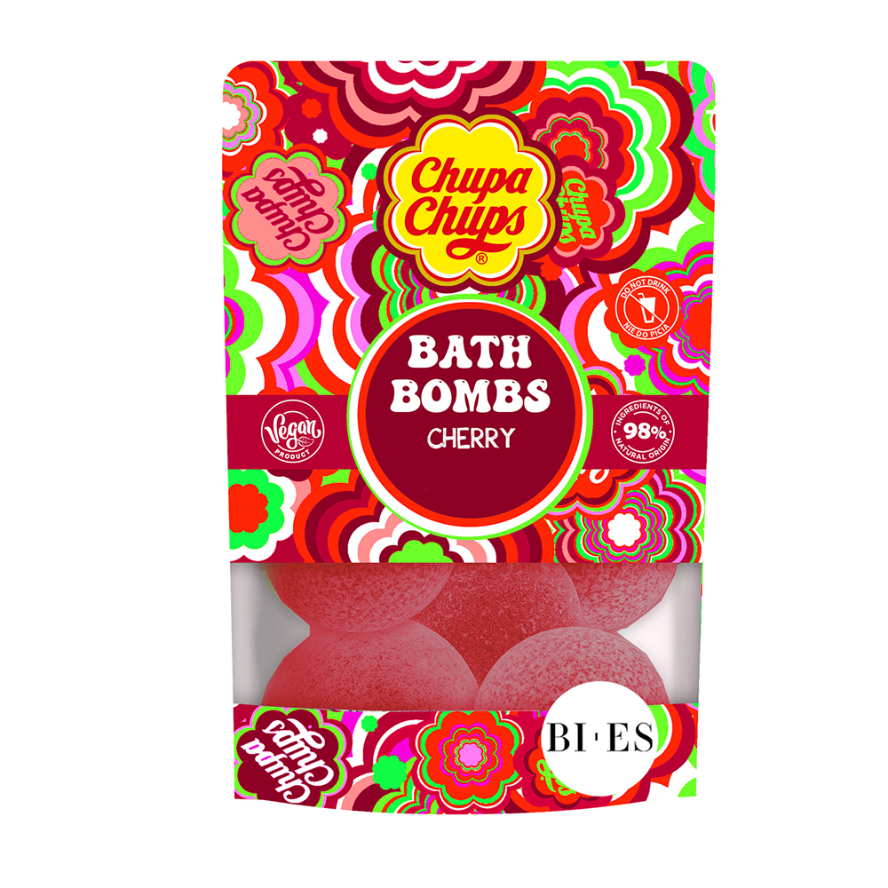 Bombe de baie Chupa Chups cu cirese, 6 x 55 g, Bi Es