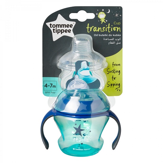 Cana de tranzitie 4-7 luni, Albastru, 150 ml, Tommee Tippee