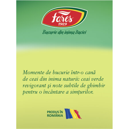 Ceai verde cu ghimbir, 20 doze, Fares 722093