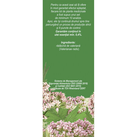 Ceai radacina de valeriana, 50g, Fares 720862