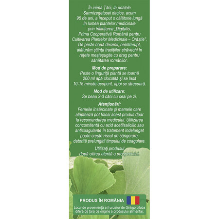 Ceai Ginko Biloba, 50g, Fares 720856