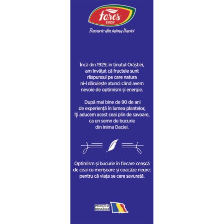 Ceai cu merisoare si coacaze, 75g, Fares 721962