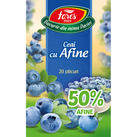 Ceai cu 50% afine, 20 plicuri, Fares 722242