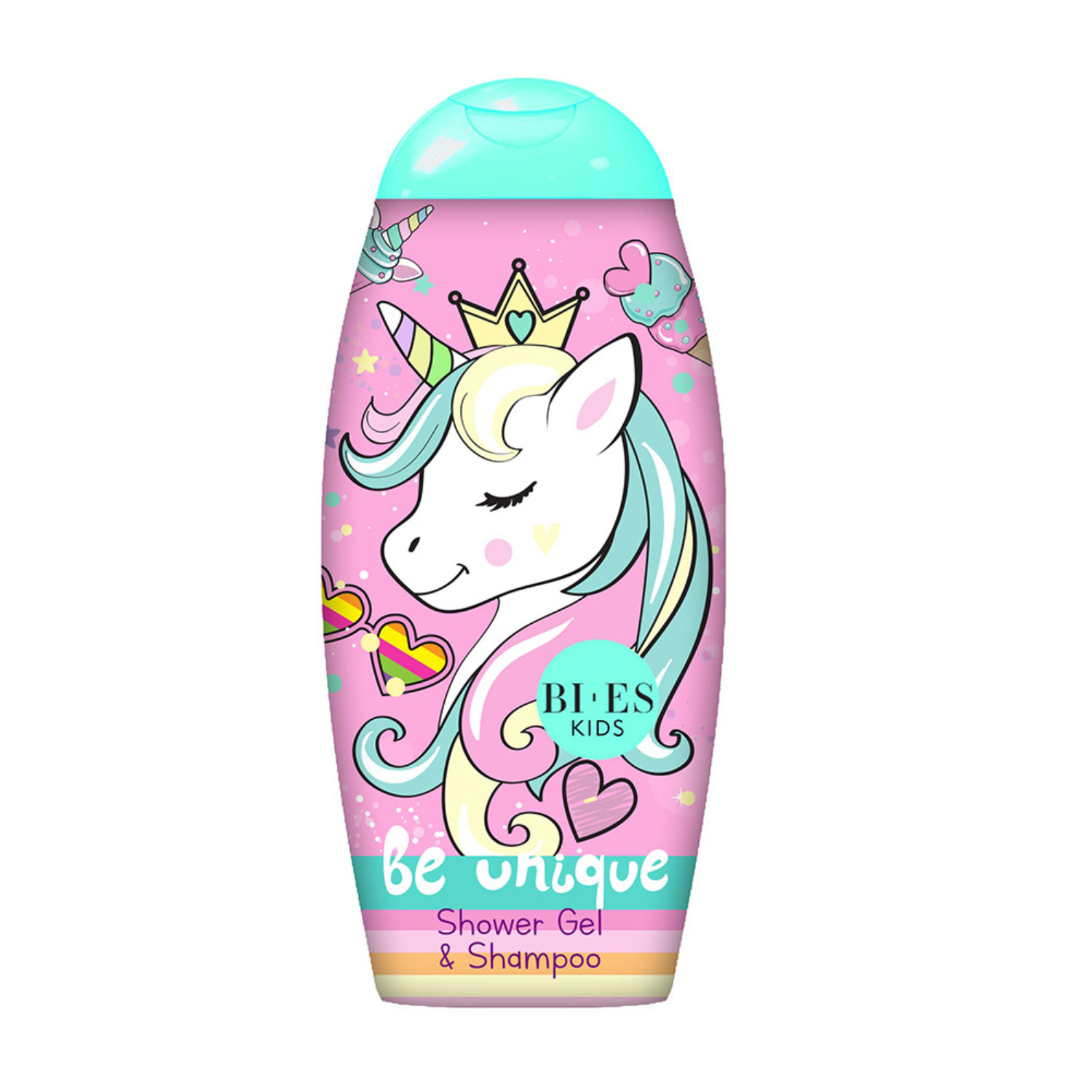 Gel de dus si sampon Unicorn Be Unique, 250 ml, Bi Es