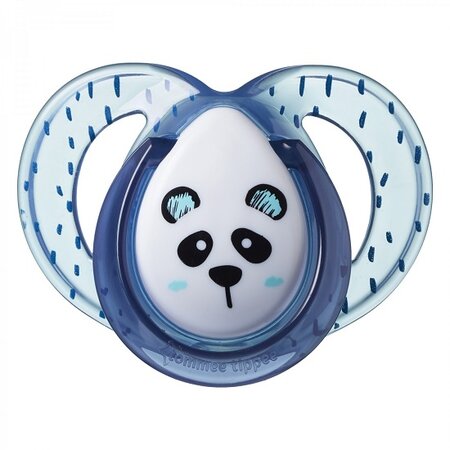 Suzete ortodontice ursuleti panda Albastru/Alb, Anytime 6-18 luni, Tommee Tippee 453299