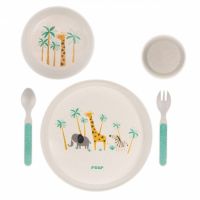 Set 5 piese vesela pentru mancarea copiilor Growing, Reer