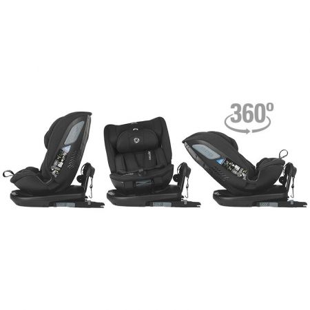 Scaun auto rotativ I-Size Velsa, Jet Black, Coccolle 567539