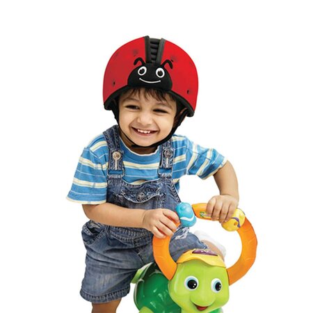 Casca protectie bebelusi cu spuma flexibila Baby Ladybird, Rosu, 7 - 24 luni, Safehead 567620