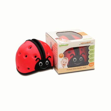 Casca protectie bebelusi cu spuma flexibila Baby Ladybird, Rosu, 7 - 24 luni, Safehead 567621