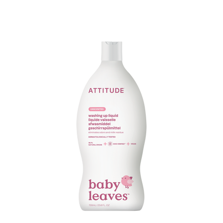 Lichid pentru spalat vase si biberoane fara miros, 700 ml, Attitude