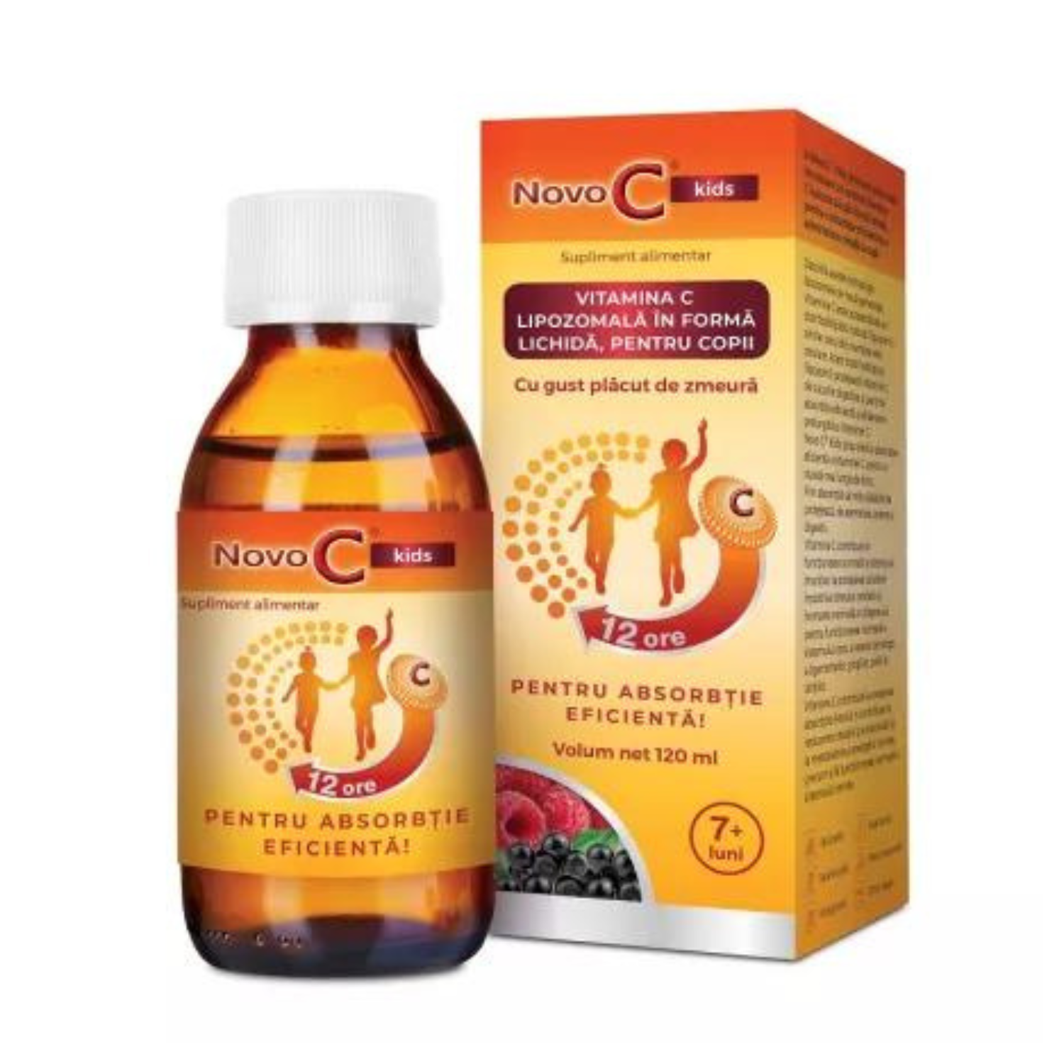 Vitamina C lipozomala pentru copii, 120 ml, Novo C