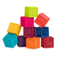 Set cuburi moi, + 6 luni, 10 bucati, Btoys