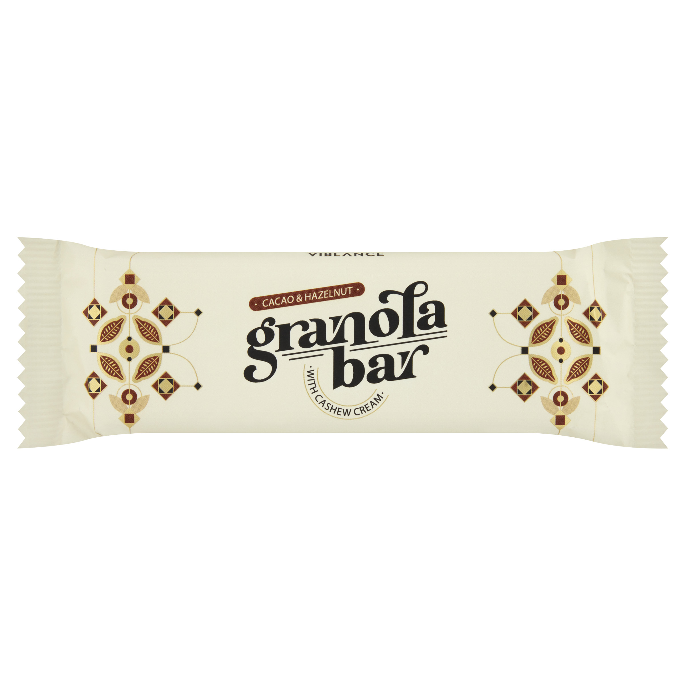 Baton granola cu cacao si alune de padure, 55 g, Viblance