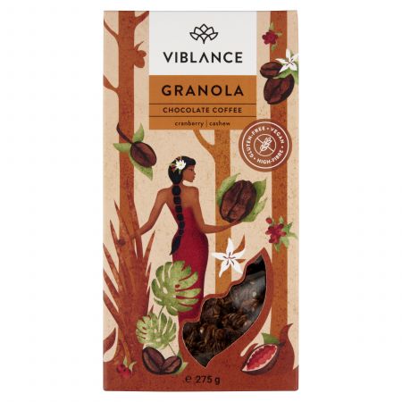 Granola cu ciocolata si cafea fara gluten, 275g, Viblance