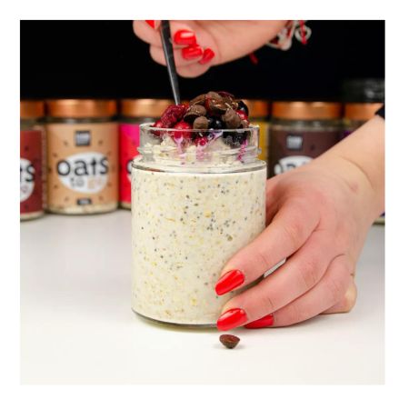 Mix de ovaz instant cu ciocolata neagra, 110 g, Rawboost 599658