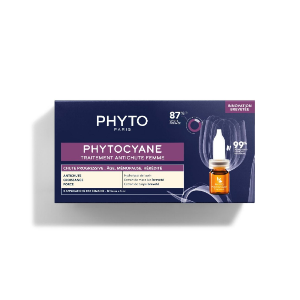 Tratament pentru caderea progresiva a parului la femei Phytocyane, 12 x 5 ml, Phyto