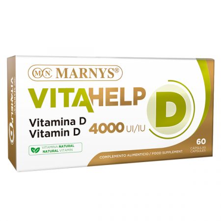 Vitahelp Vitamina D, 4000UI, 60 capsule, Marnys