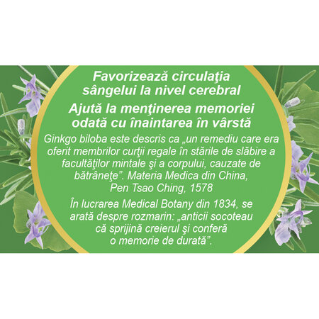 Ceai circulatie cerebrala, 50 g, Fares 721261