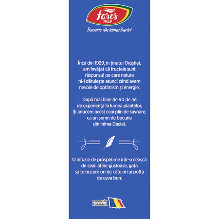 Ceai cu afine, 75 g, Fares 721554