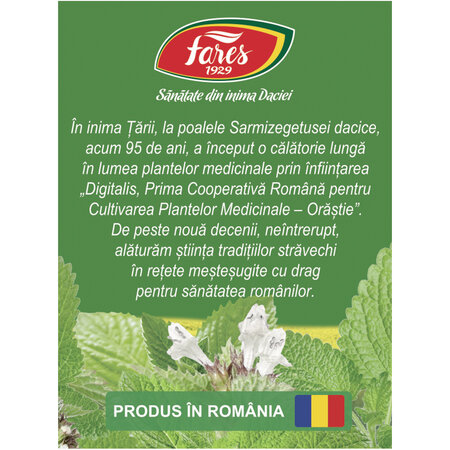 Ceai de roinita, 20 plicuri, Fares 720771