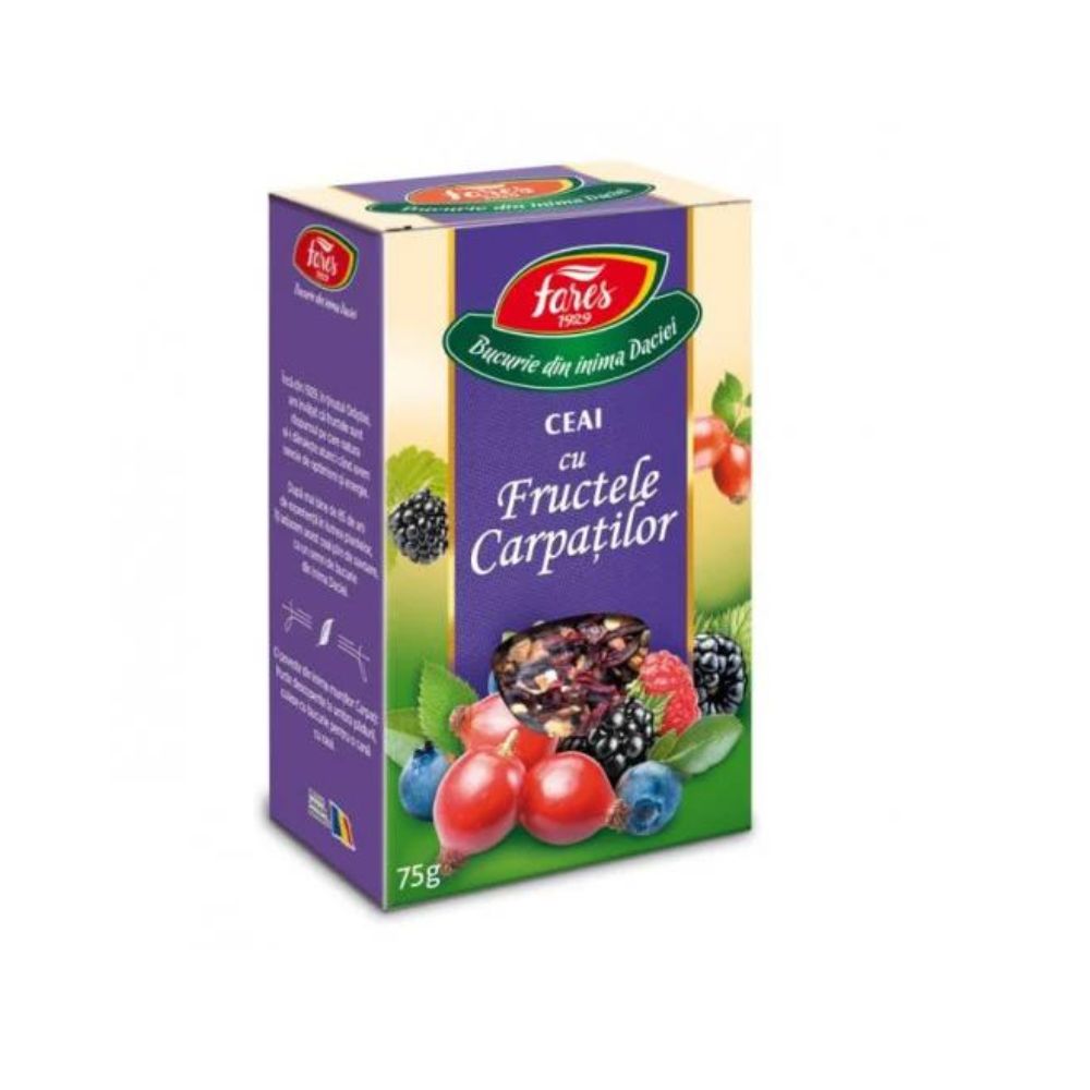 Ceai cu fructele Carpatilor, 75 g, Fares