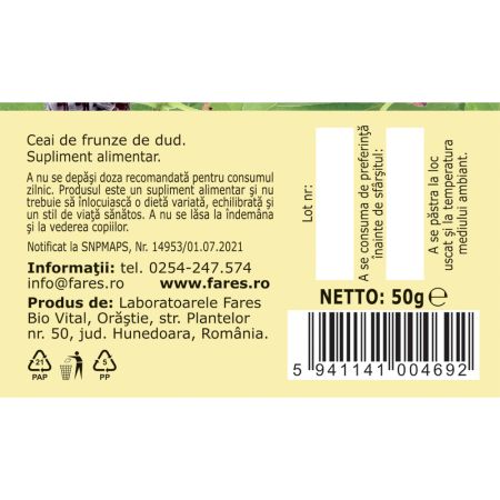 Ceai de dud, 50 g, Fares 720793