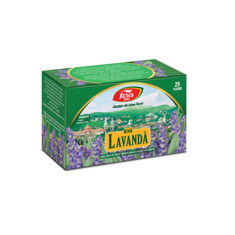 Ceai de lavanda, 20 plicuri, Fares