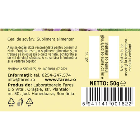 Ceai sovarv, 50 g, Fares 718672