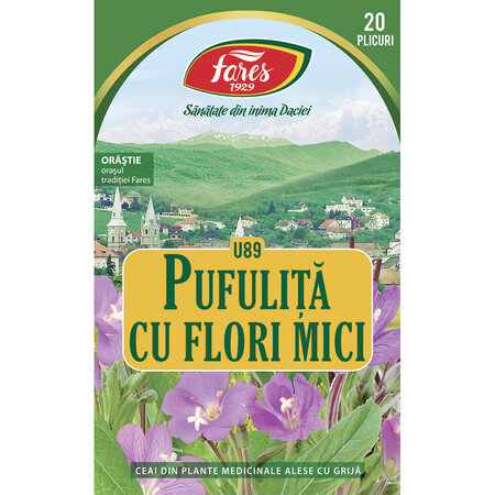 Ceai pufulita cu flori mici, 20 plicuri, Fares 721436